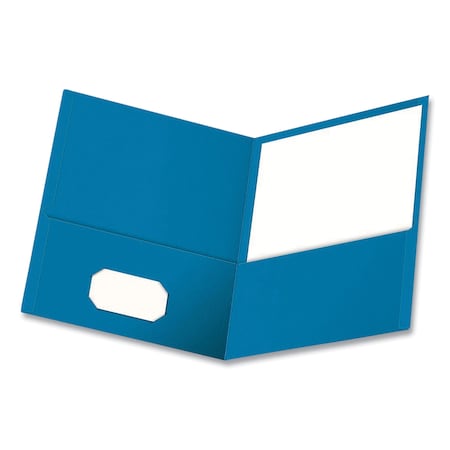 Oxford Two Pocket File Folder 8-1/2 x 11", Lt. Blue, PK25 57501